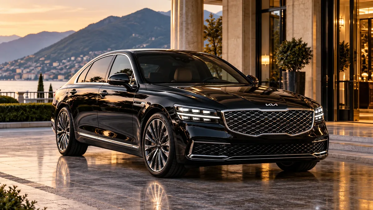 Black Kia K9 — illustrative image