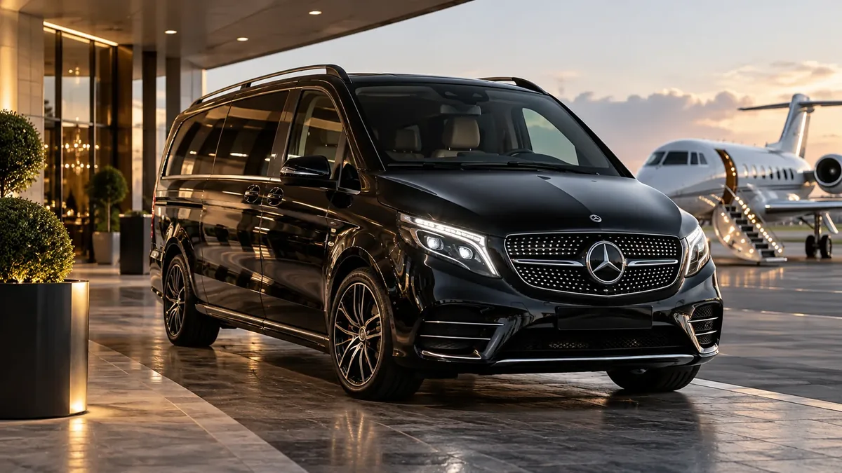 Black Mercedes-Benz V-Class — illustrative image